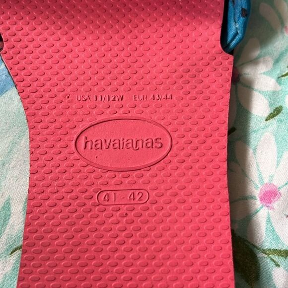 Havaianas Flip Flops Soft Cloth and Leather Straps - 11/12 Women - Picture 5 of 8